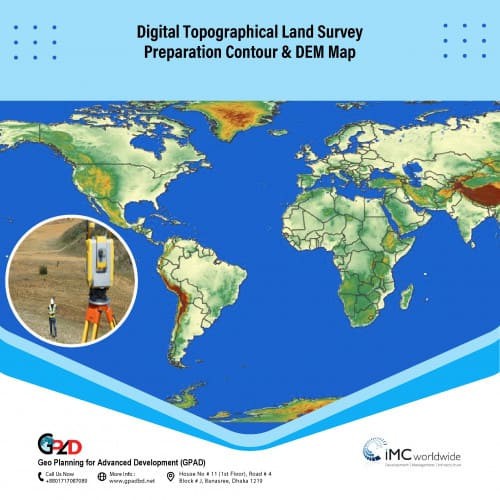 Digital Topographical Land Survey, Preparation Contour & DEM Map