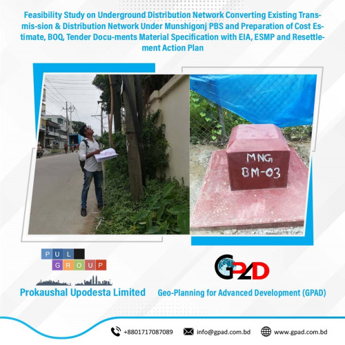 Feasibility Study on Underground Distribution Network Converting Existing Transmis-sion & Distribution Network Under Munshigonj PBS and Preparation of Cost Estimate, BOQ, Tender Docu-ments Material Specification with EIA, ESMP and Resettlement Action Plan